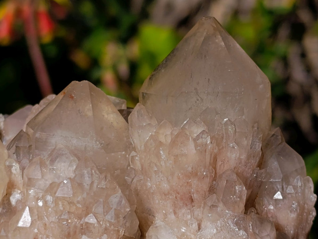 Natural Cascading White Phantom Smokey Luena Quartz Clusters x 2 From Luena, Congo - Toprock Gemstones and Minerals 