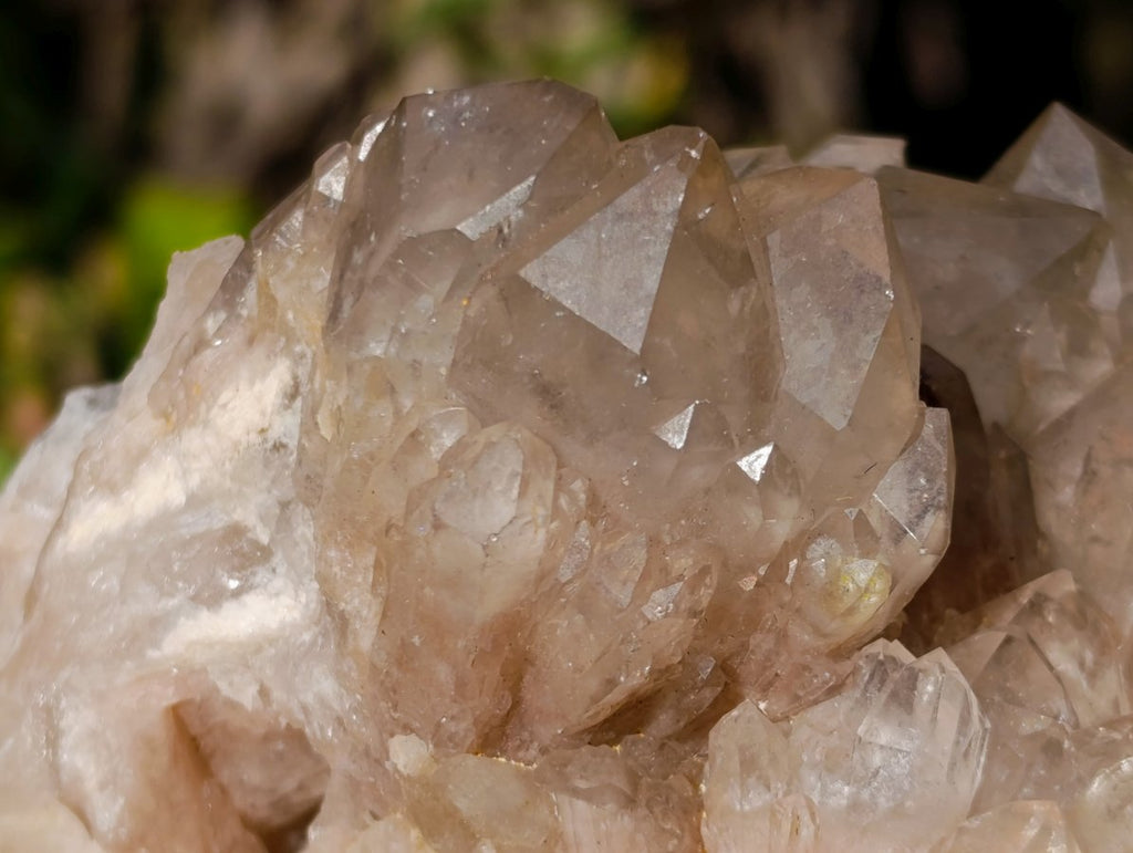 Natural Cascading White Phantom Smokey Luena Quartz Clusters x 2 From Luena, Congo - Toprock Gemstones and Minerals 