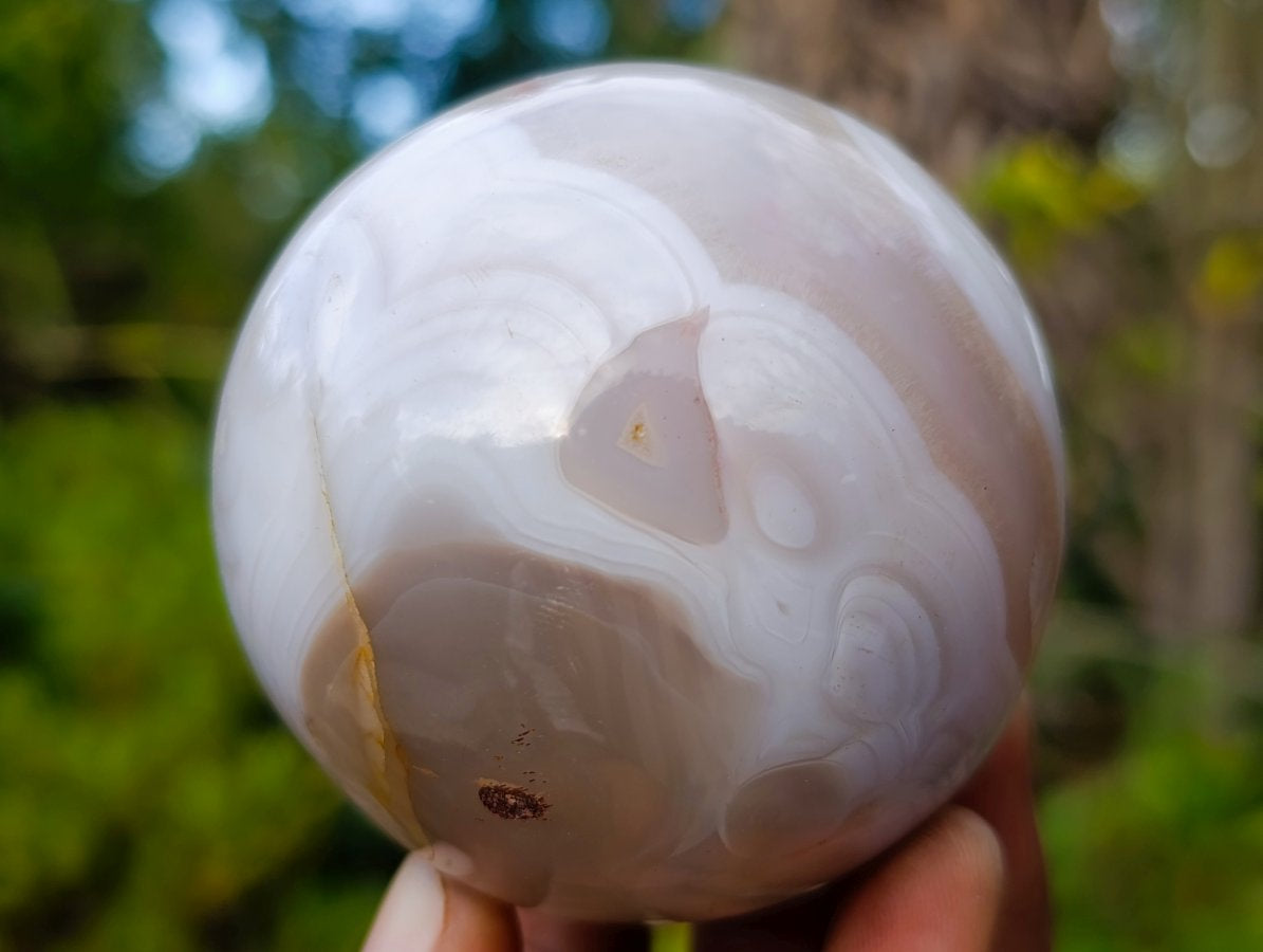 Polished Banded Agate Spheres x 5 From Madagascar - Toprock Gemstones and Minerals 