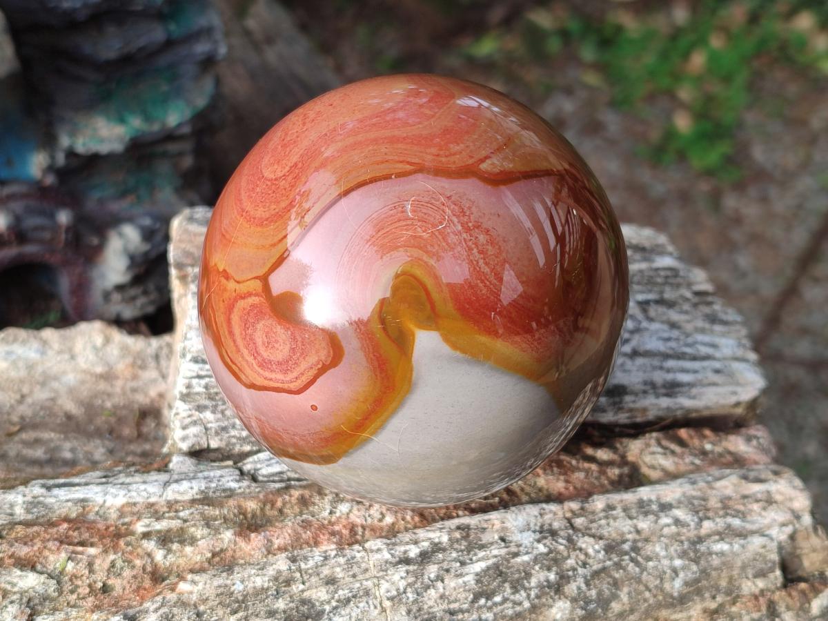 Polished Polychrome Jasper Spheres x 2 From NW Coast, Madagascar - Toprock Gemstones and Minerals 