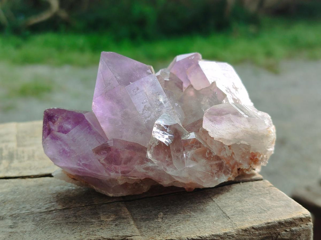 Natural Jacaranda Amethyst Crystals and a Cluster x 6 From Mumbwa, Zambia - Toprock Gemstones and Minerals 