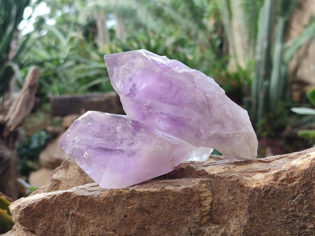 Natural Jacaranda Amethyst Crystals and a Cluster x 6 From Mumbwa, Zambia - Toprock Gemstones and Minerals 