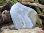 Polished Large Blue Lace Agate Standing Display Piece x 1 From Nsanje, Malawi - Toprock Gemstones and Minerals 