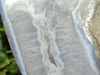 Polished Large Blue Lace Agate Standing Display Piece x 1 From Nsanje, Malawi - Toprock Gemstones and Minerals 