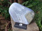 Polished Large Blue Lace Agate Standing Display Piece x 1 From Nsanje, Malawi - Toprock Gemstones and Minerals 