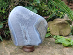 Polished Large Blue Lace Agate Standing Display Piece x 1 From Nsanje, Malawi - Toprock Gemstones and Minerals 