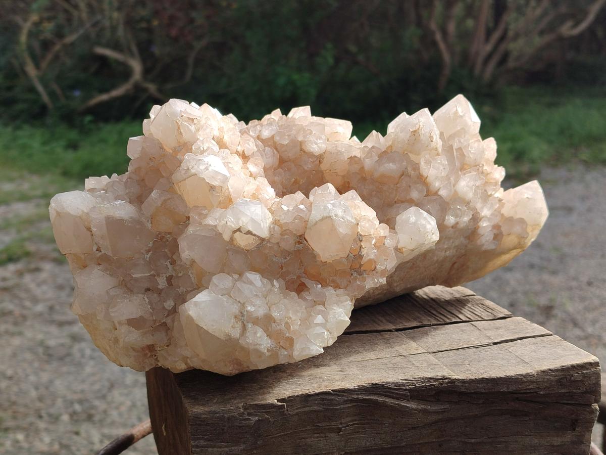 Natural Large Cascading "Anananas" Candle Quartz Crystal Cluster x 1 From Antsirabe, Madagascar - Toprock Gemstones and Minerals 