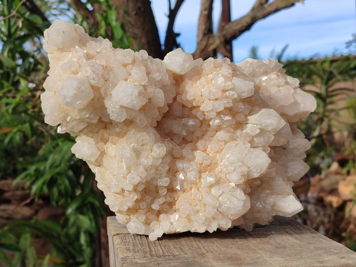 Natural Large Cascading "Anananas" Candle Quartz Crystal Cluster x 1 From Antsirabe, Madagascar - Toprock Gemstones and Minerals 