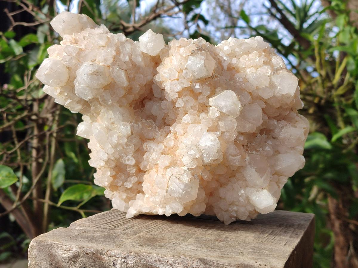 Natural Large Cascading "Anananas" Candle Quartz Crystal Cluster x 1 From Antsirabe, Madagascar - Toprock Gemstones and Minerals 