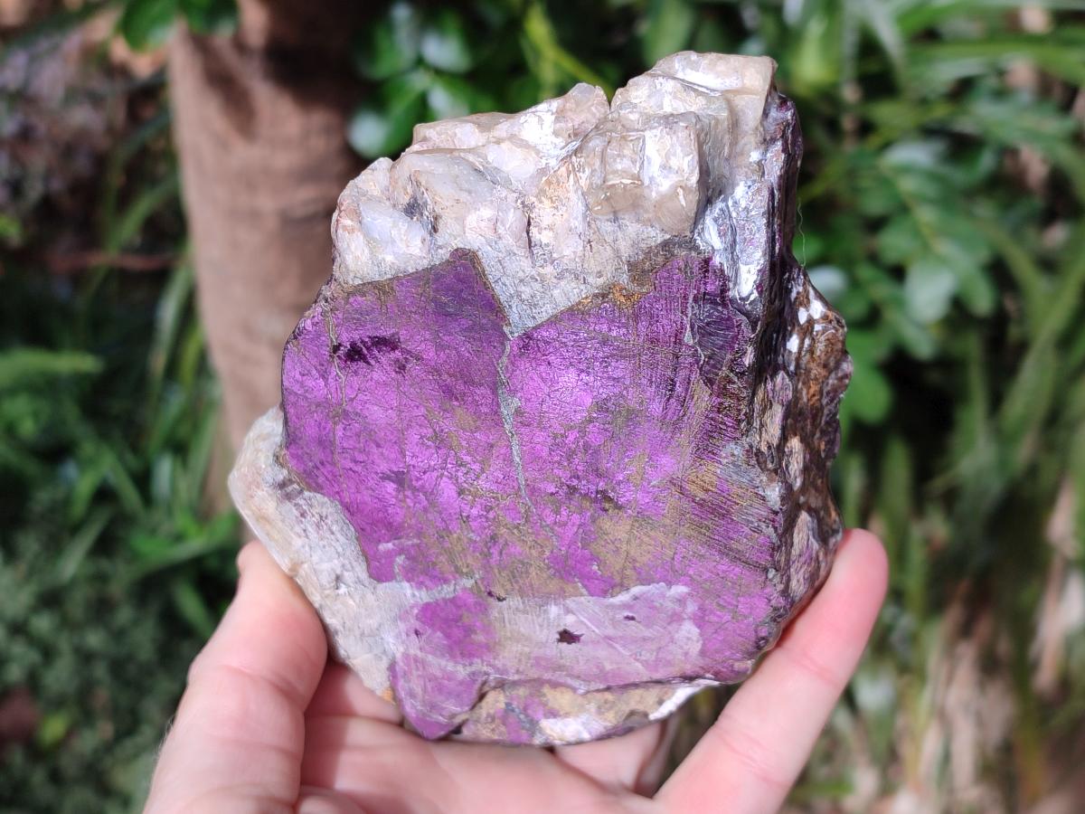 Polished One Side Metallic Purpurite Specimens x 3 From Erongo Namibia - Toprock Gemstones and Minerals 