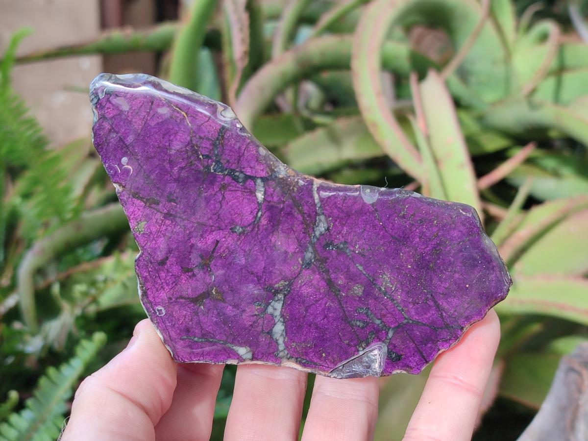 Polished One Side Metallic Purpurite Specimens x 3 From Erongo Namibia - Toprock Gemstones and Minerals 