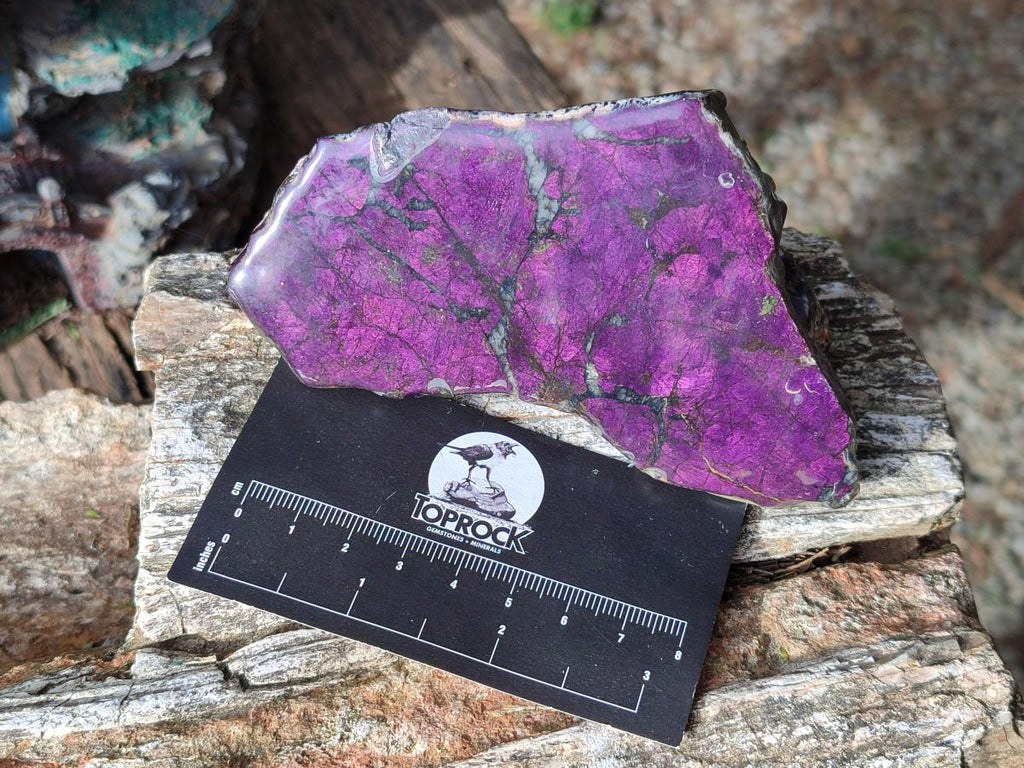 Polished One Side Metallic Purpurite Specimens x 3 From Erongo Namibia - Toprock Gemstones and Minerals 