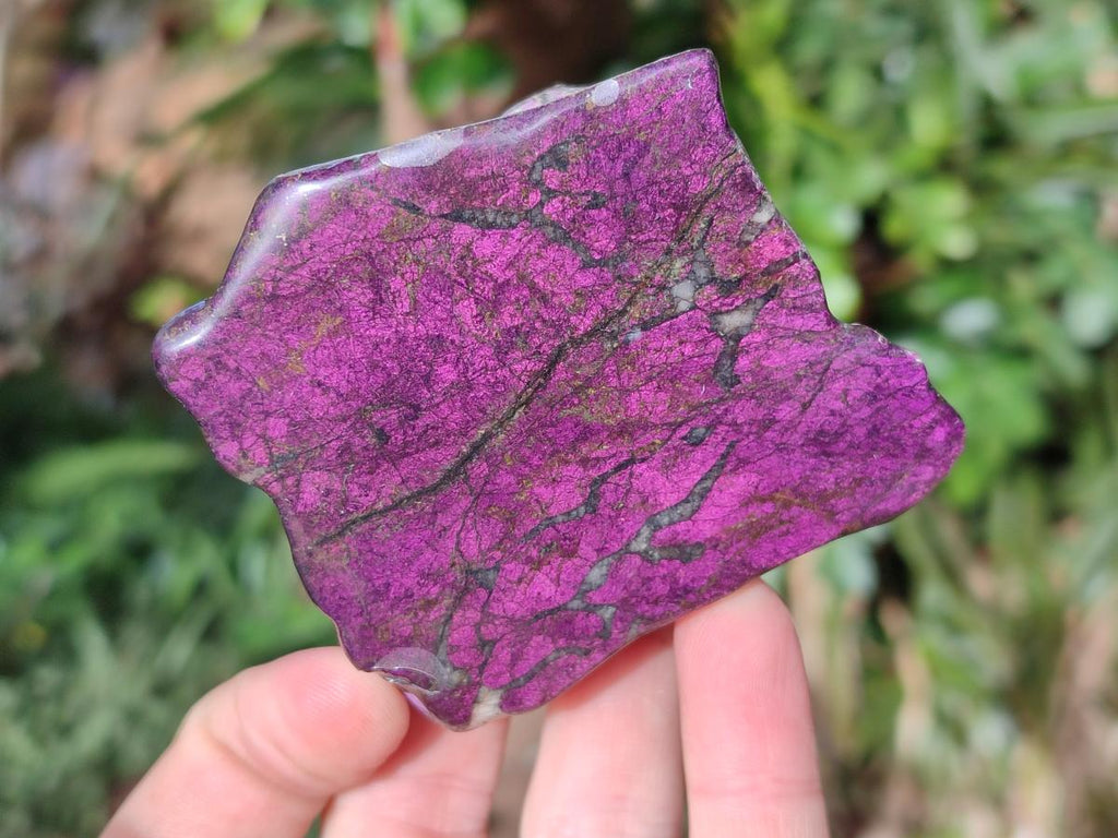 Polished One Side Metallic Purpurite Specimens x 3 From Erongo Namibia - Toprock Gemstones and Minerals 
