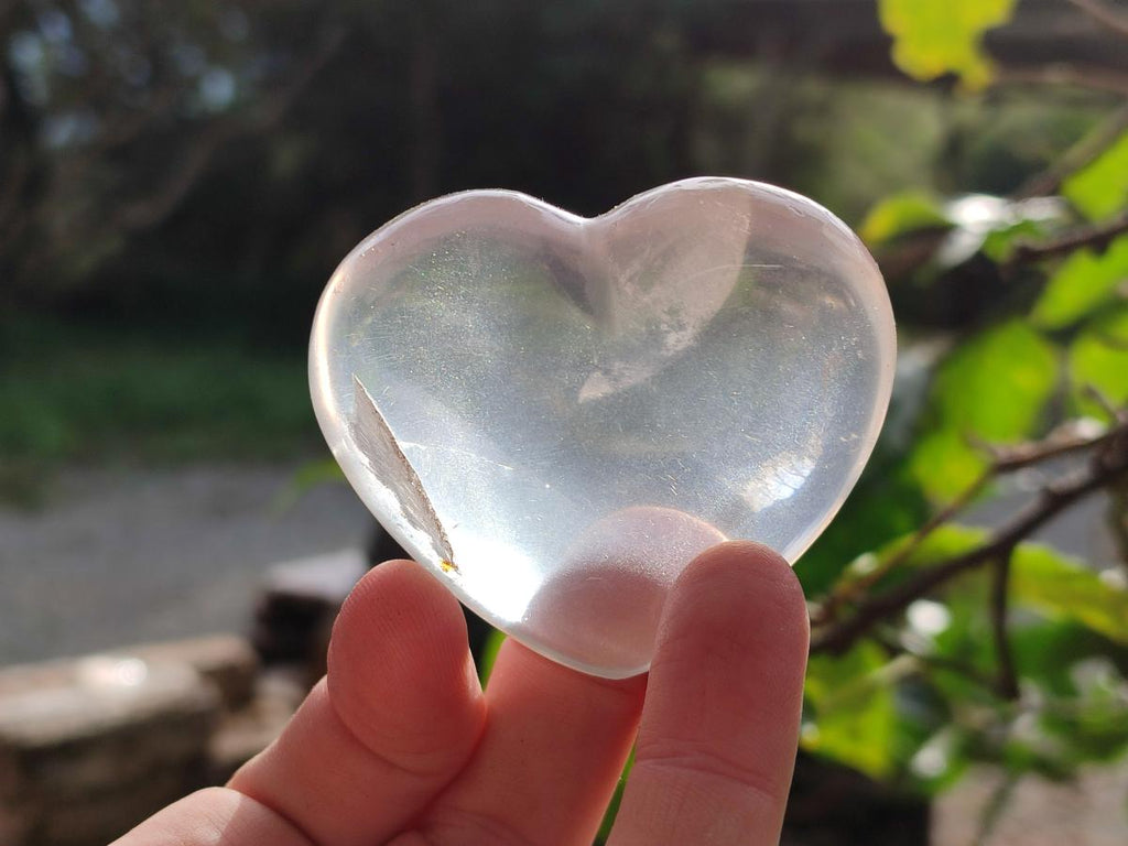 Polished Girasol Pearl Quartz Hearts x 12 From Ambatondrazaka, Madagascar - Toprock Gemstones and Minerals 