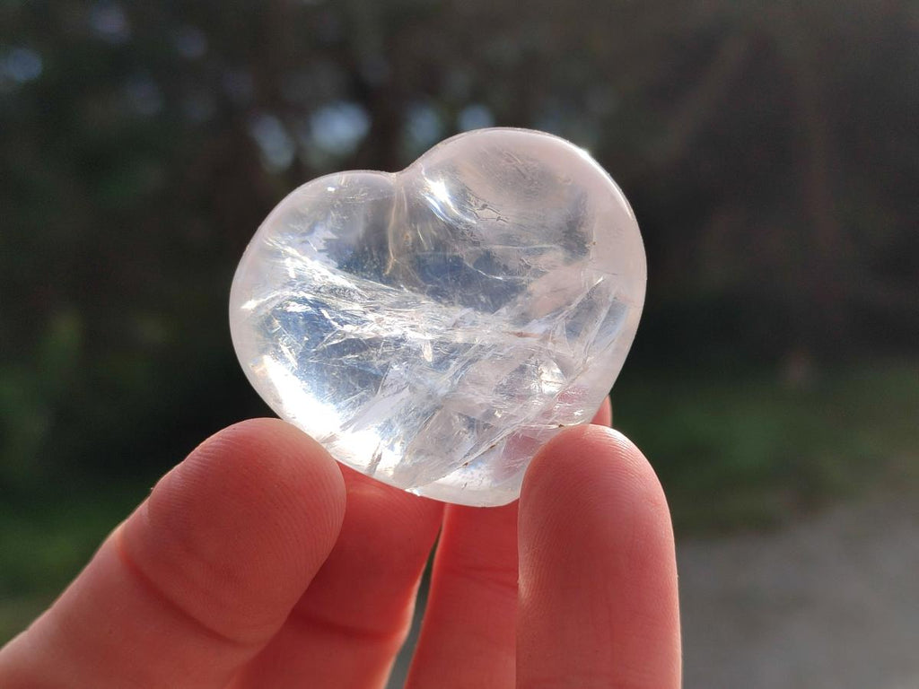 Polished Girasol Pearl Quartz Hearts x 12 From Ambatondrazaka, Madagascar - Toprock Gemstones and Minerals 