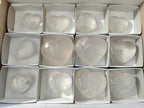 Polished Girasol Pearl Quartz Hearts x 12 From Ambatondrazaka, Madagascar - Toprock Gemstones and Minerals 