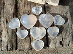 Polished Girasol Pearl Quartz Hearts x 12 From Ambatondrazaka, Madagascar - Toprock Gemstones and Minerals 
