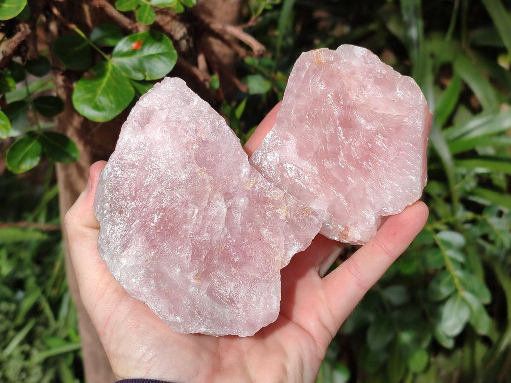 Natural Cobbed Rose Quartz Specimens x 12 From Northern Cape, South Africa - Toprock Gemstones and Minerals 
