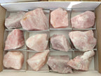Natural Cobbed Rose Quartz Specimens x 12 From Northern Cape, South Africa - Toprock Gemstones and Minerals 