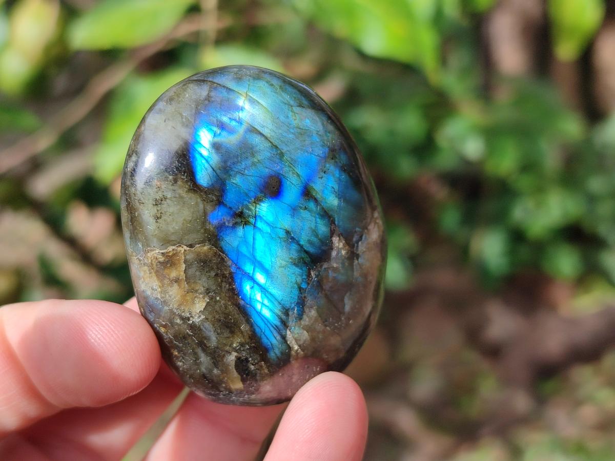 Polished Labradorite Palm Stones x 24 From Madagascar - Toprock Gemstones and Minerals 