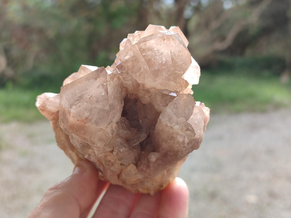 Natural Cascading White Phantom Smokey Luena Quartz Clusters x 4 From Luena, Congo - Toprock Gemstones and Minerals 