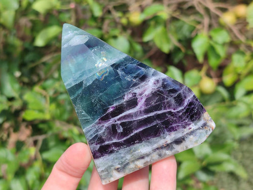 Polished Watermelon Fluorite Crystal Points x 3 From Uis, Namibia - Toprock Gemstones and Minerals 