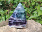 Polished Watermelon Fluorite Crystal Points x 3 From Uis, Namibia - Toprock Gemstones and Minerals 