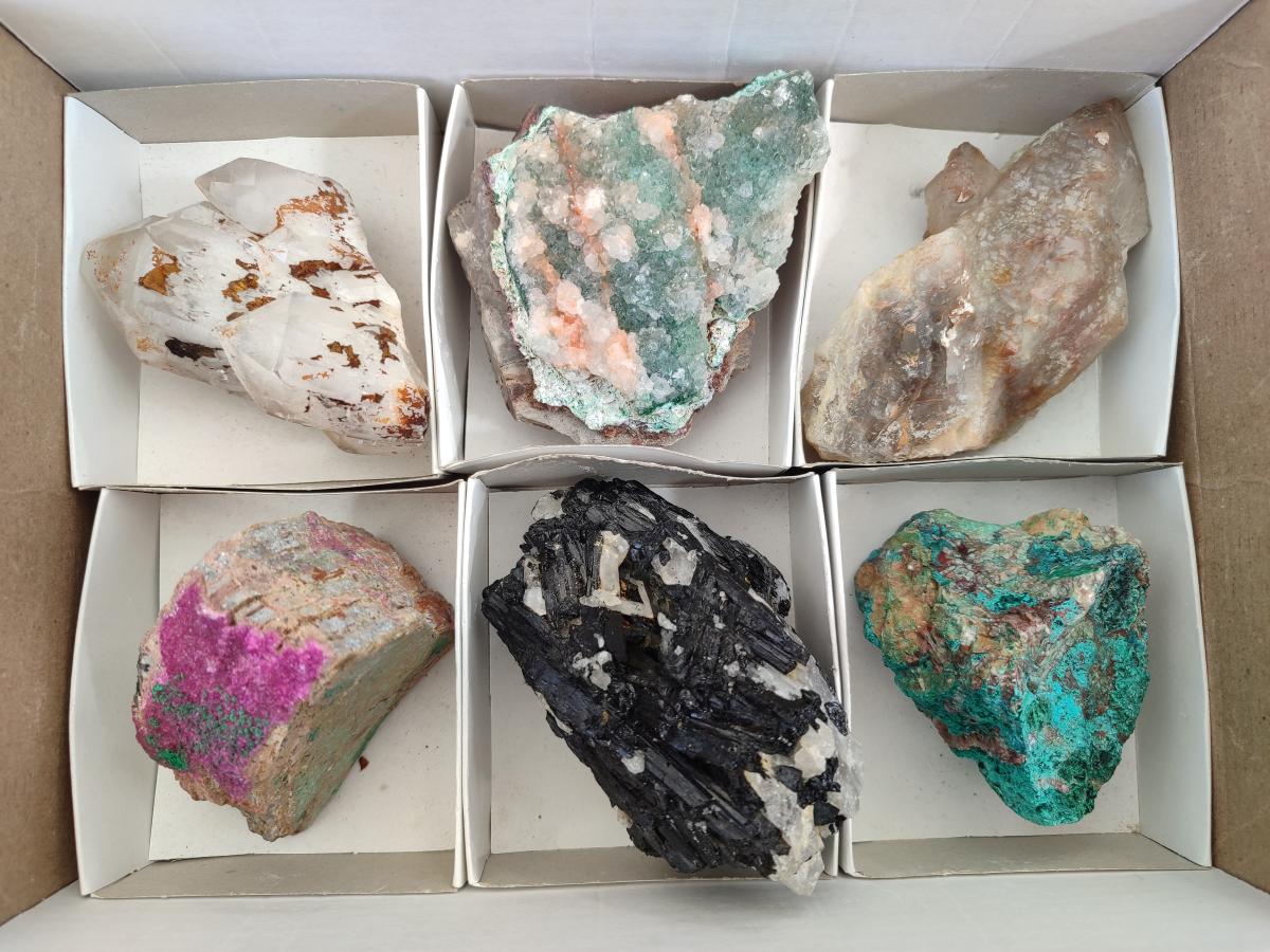 Natural Multi Mineral Specimens x 6 From Southern Africa - Toprock Gemstones and Minerals 