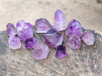 Polished Window Amethyst Crystals x 12 From Akansobe, Madagascar - Toprock Gemstones and Minerals 