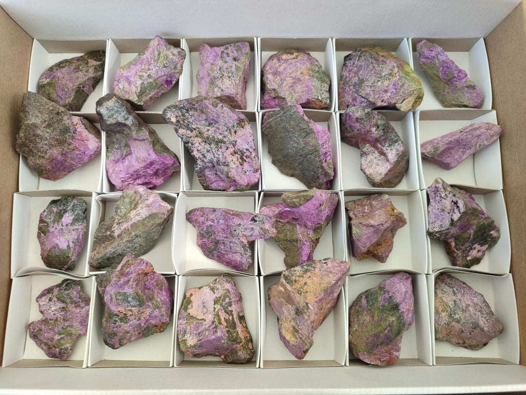Natural Cobbed Stichtite Specimens x 24 From Barberton, South Africa - Toprock Gemstones and Minerals 