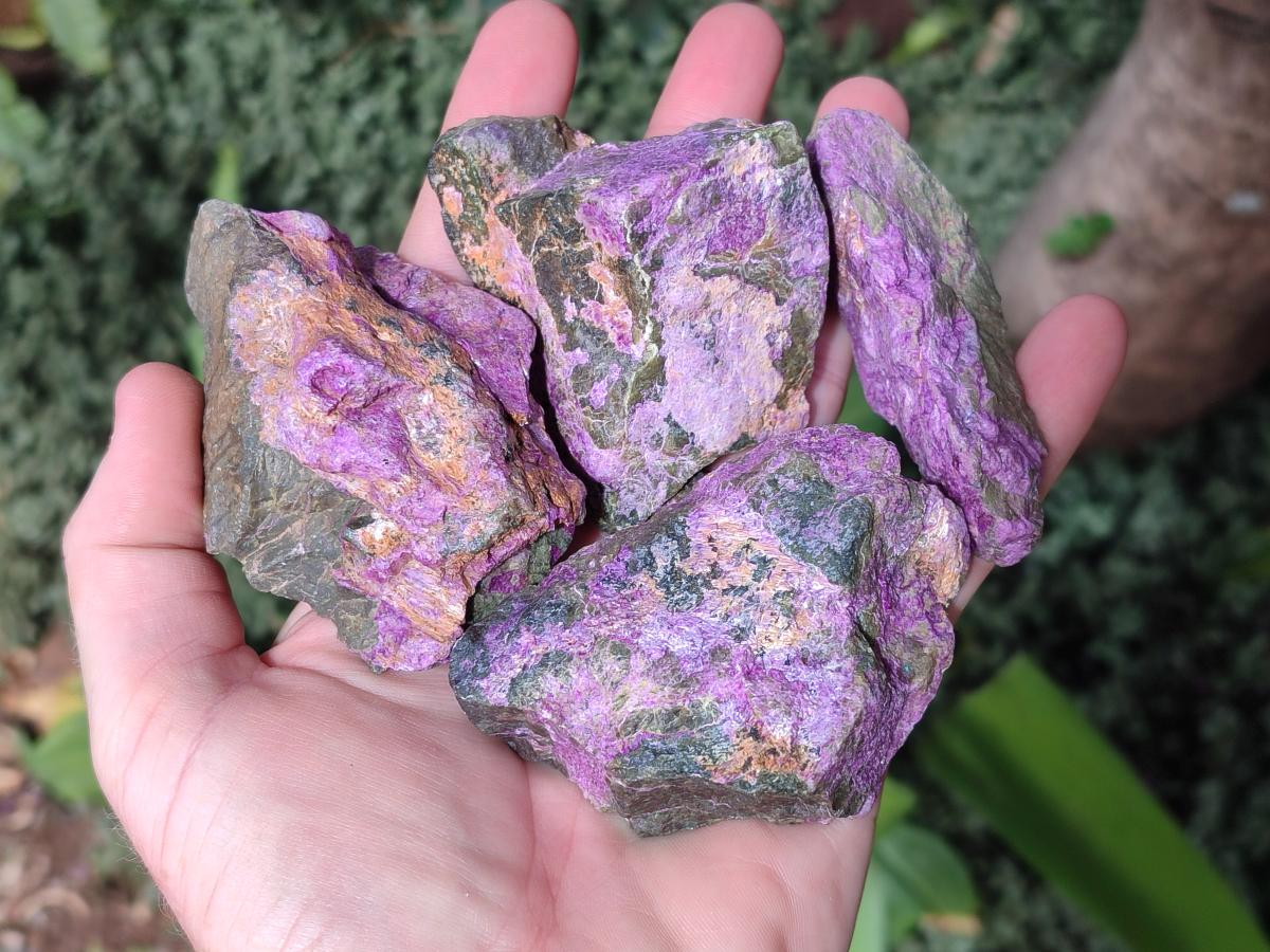 Natural Cobbed Stichtite Specimens x 24 From Barberton, South Africa - Toprock Gemstones and Minerals 