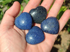 Polished Lazulite Hearts x 35 From Madagascar - Toprock Gemstones and Minerals 