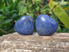 Polished Lazulite Hearts x 35 From Madagascar - Toprock Gemstones and Minerals 