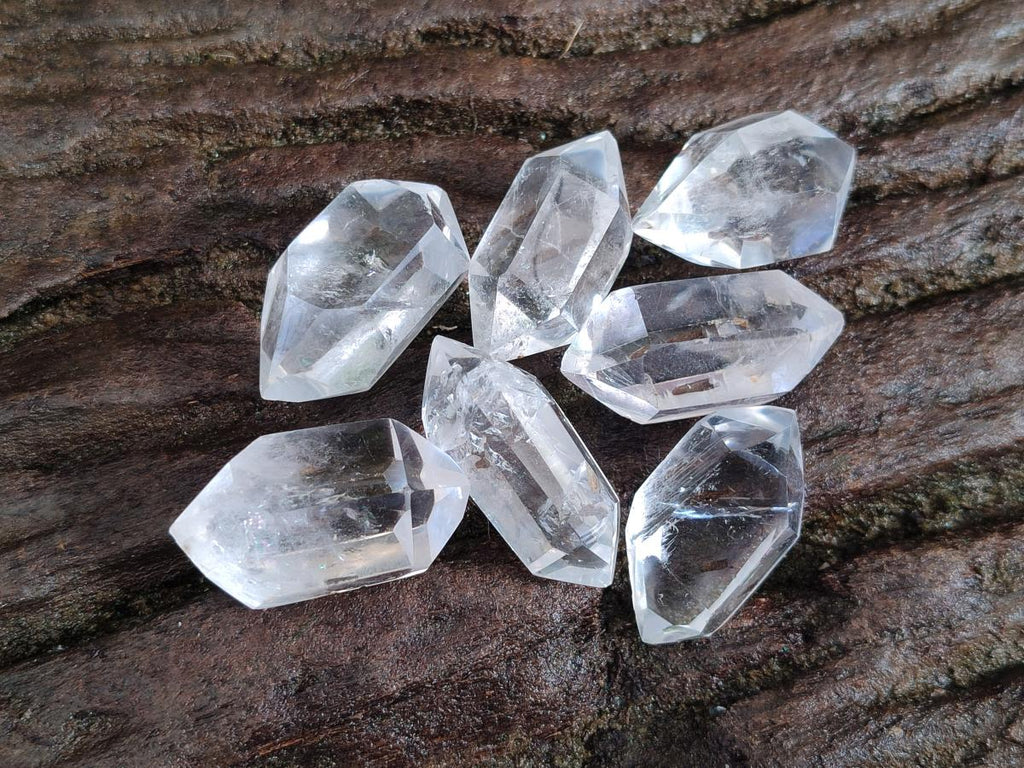 Polished Mini Pendant Double Terminated Clear Quartz Crystals x 70 From Madagascar - Toprock Gemstones and Minerals 