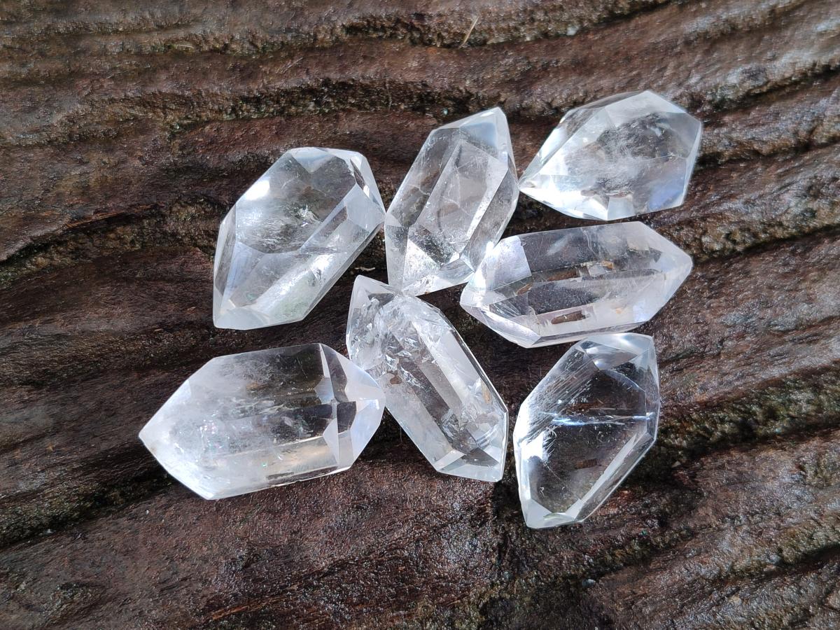 Polished Mini Pendant Double Terminated Clear Quartz Crystals x 70 From Madagascar - Toprock Gemstones and Minerals 