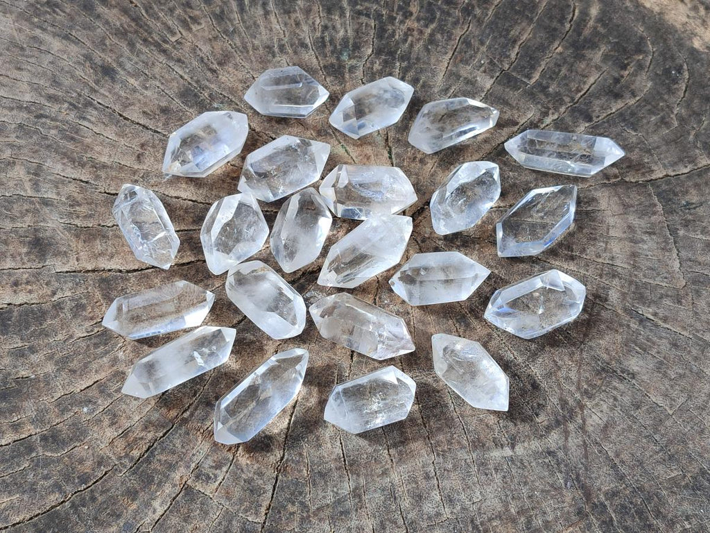 Polished Mini Pendant Double Terminated Clear Quartz Crystals x 70 From Madagascar - Toprock Gemstones and Minerals 