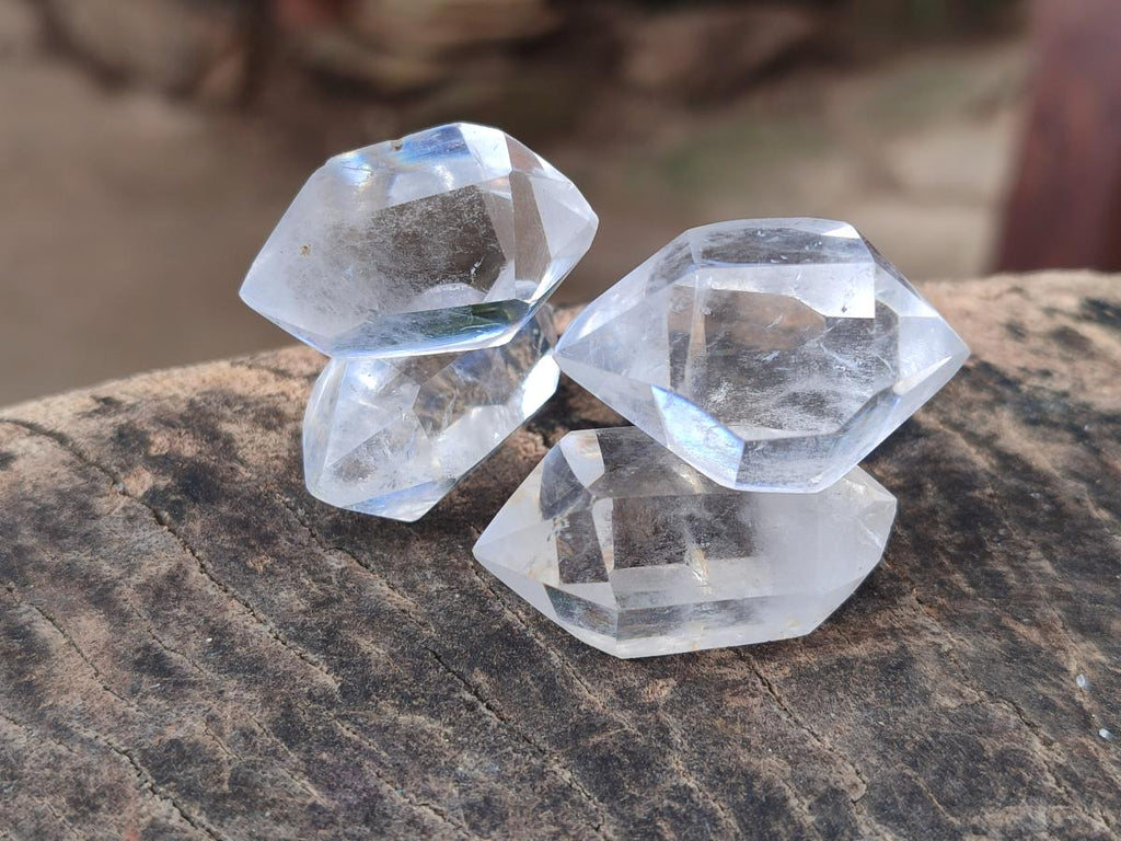 Polished Mini Pendant Double Terminated Clear Quartz Crystals x 70 From Madagascar - Toprock Gemstones and Minerals 