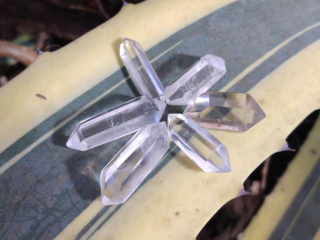 Polished Mini Pendant Double Terminated Clear Quartz Crystals x 70 From Madagascar - Toprock Gemstones and Minerals 