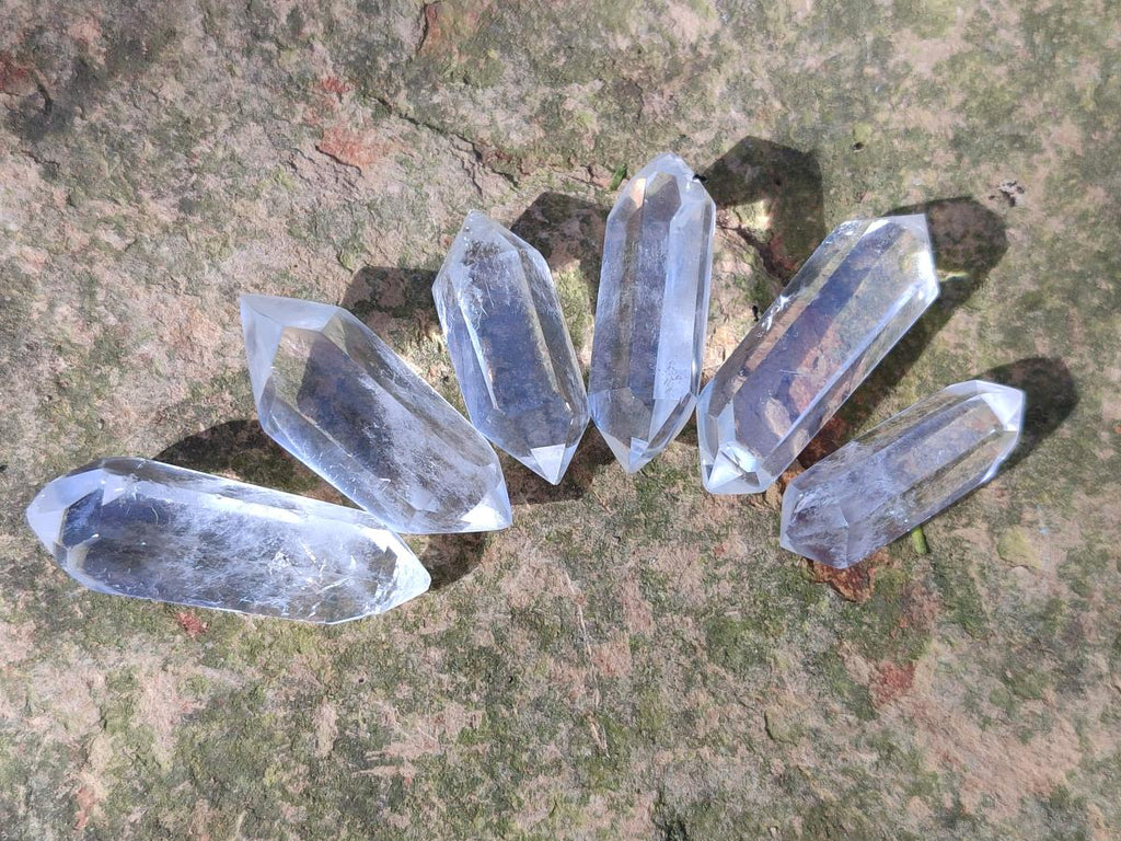 Polished Mini Pendant Double Terminated Clear Quartz Crystals x 70 From Madagascar - Toprock Gemstones and Minerals 