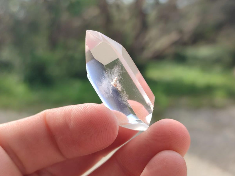 Polished Mini Pendant Double Terminated Clear Quartz Crystals x 70 From Madagascar - Toprock Gemstones and Minerals 