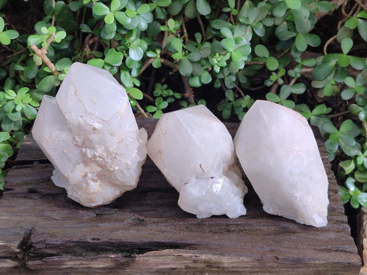 Natural LargeCascading "Anananas" Candle Quartz Crystals x 3 From Antsirabe, Madagascar - Toprock Gemstones and Minerals 
