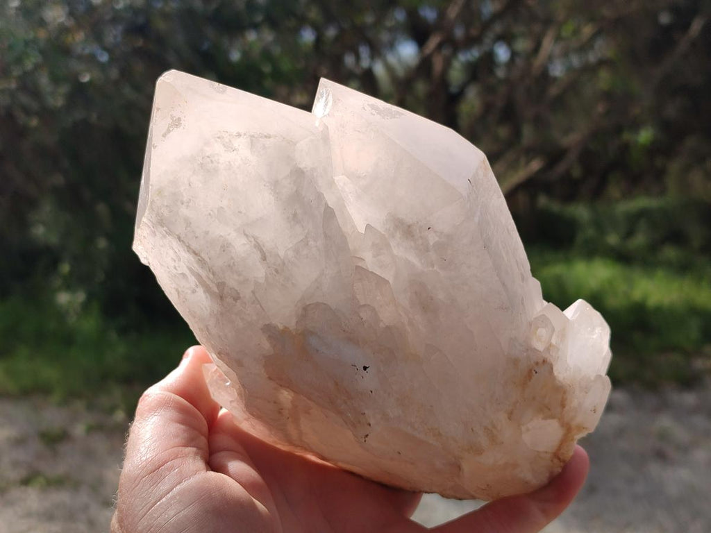 Natural LargeCascading "Anananas" Candle Quartz Crystals x 3 From Antsirabe, Madagascar - Toprock Gemstones and Minerals 