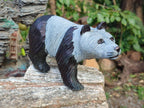 Hand Made Large Panda Soapstone Carving x 1 From Zimbabwe - Toprock Gemstones and Minerals 
