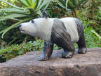 Hand Made Large Panda Soapstone Carving x 1 From Zimbabwe - Toprock Gemstones and Minerals 