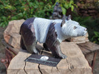 Hand Made Large Panda Soapstone Carving x 1 From Zimbabwe - Toprock Gemstones and Minerals 