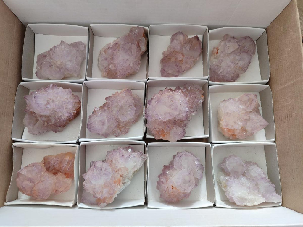 Natural Spirit Amethyst Clusters x 12 From Boekenhouthoek, South Africa - Toprock Gemstones and Minerals 