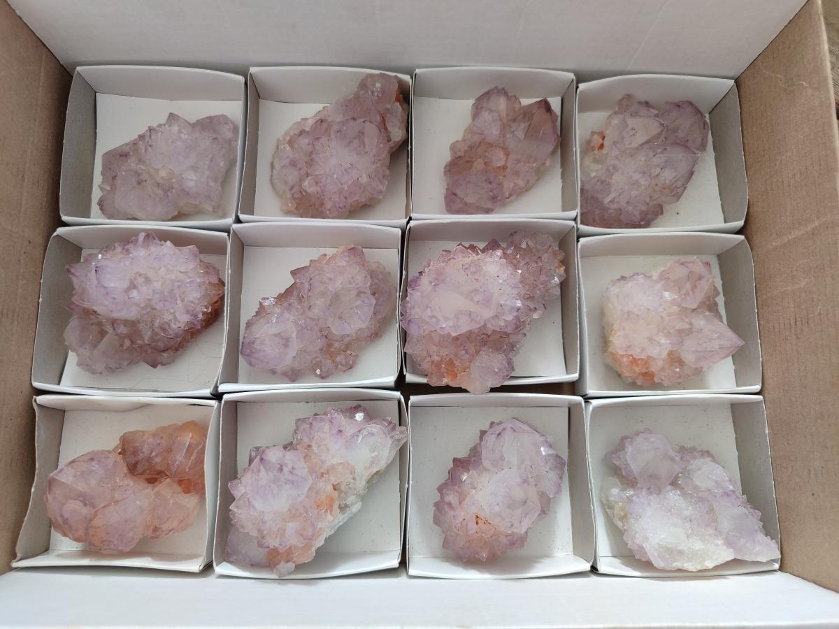 Natural Spirit Amethyst Clusters x 12 From Boekenhouthoek, South Africa - Toprock Gemstones and Minerals 