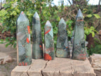 Polished Bloodstone Display Crystal Points x 5 From Swaziland - Toprock Gemstones and Minerals 