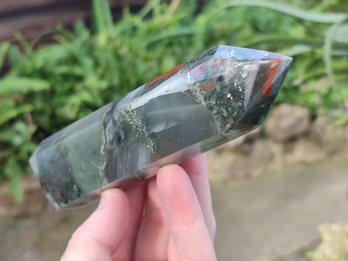 Polished Bloodstone Display Crystal Points x 5 From Swaziland - Toprock Gemstones and Minerals 