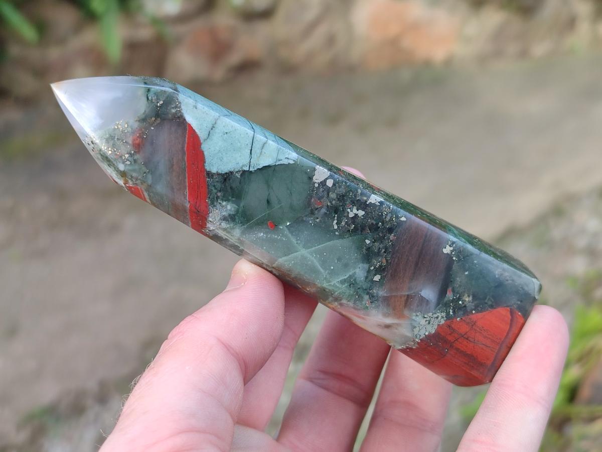 Polished Bloodstone Display Crystal Points x 5 From Swaziland - Toprock Gemstones and Minerals 